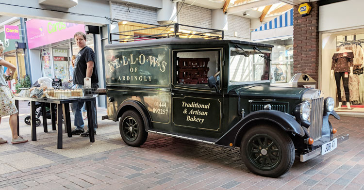 Conversation about vintage van